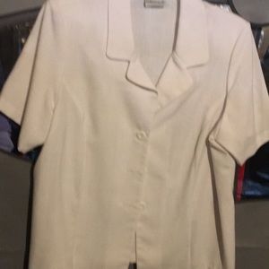 White Short sleeved blazer